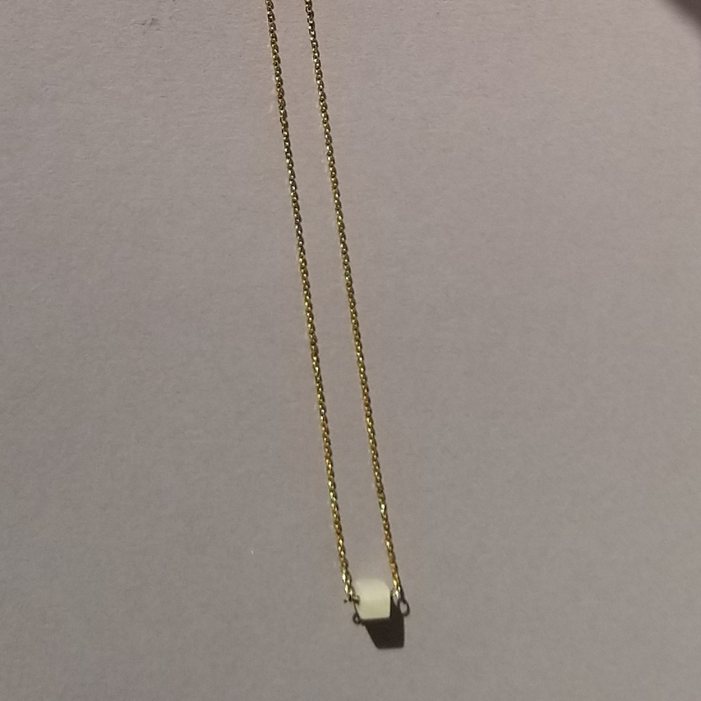 Amazonite Silver 18K Gold Dipped Necklace